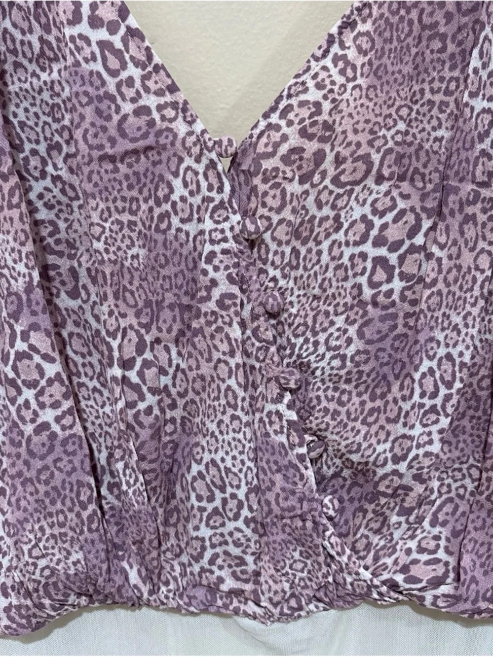 Free People Lilac Leopard-Print Bodysuit Tank - Purple & White